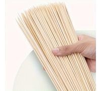 TEMU 80 piezas, palitos desechables para , palos de bambú para en casa, palillos para al , brochetas fritas de pollo y salchichas , especificaciones de 15cm, 20cm, 25cm, 30cm, 35cm