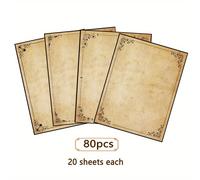 TEMU 80pcs Papel de Impresión de Vintage - Carta Decorativa y Cartulina, 100gsm de Grosor, 8.5x11" - para Oficina, , y Uso Doméstico