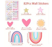 TEMU 82 Piezas/Set, Pegatinas de Pared Estilo Bohemio Estrella Amor, Decoración para Fiestas de , , Despedidas de Soltera, Adornos para , Decoración de Pared para el Hogar