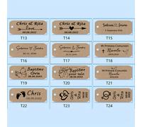 TEMU 88 Piezas de Etiquetas Mini Personalizadas - Opciones en Papel /, Colgantes para Favores de Boda//Bautizo/Despedida de Soltera con y , Gracias por o Decoración