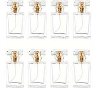 TEMU 8pcs Atomizadores de Perfume de Vidrio Elegantes de 30ml - Botellas de Spray Transparentes y Portátiles Rellenables con Niebla , Sin PVC, Ideales para Viajes y Almacenamiento de Muestras