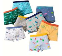 TEMU 8pcs Boxers de Algodón Últimos Modelos para Niños, Shorts Elásticos Suaves y Transpirables con Diseño Lindo para