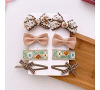 TEMU 8pcs Estrella Nudo Flor Pequeña Niña Decoración Pasadores de pelo, Clips de pelo Regalo para Niñas