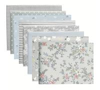 TEMU 8pcs Fat Quarter Bundles de tela 100% algodón 20'' X 20''(50cm X 50cm) Tela de algodón para acolchar y manualidades Pre-Cut Cuadrados Hojas para patchwork costura acolchado artesanía (Flor )