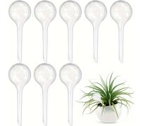 TEMU 8pcs Globos de Riego Automático Transparentes - Regadores de Plástico Duraderos para Plantas de Uso Interior y Exterior, de Riego Automático de Flores Fácil de Usar