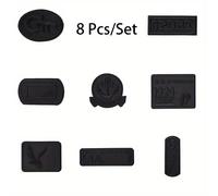 TEMU 8pcs Parches Autoadhesivos Negros, Pegatinas de Reparación de Tela Sin Costuras con Diseños Intrincados para Chaquetas, Ropa y Accesorios - Aplicación Fácil, Accesorios de Costura