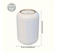 TEMU 9.5L de Basura Cilíndrico con - Plástico Duradero, Diseño Elegante y Dorado, Operación Sin Manos para Cocina, Baño, Dormitorio, Oficina, Coche - Compacto Ahorrador de , Papelera con Estriada