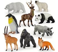 TEMU 9 Conjuntos de Realistas | Juguete Interactivo Padre- | Educación de Kinder | Figuras Decorativas | Regalo para Fiestas de | , Panda, ,