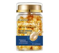 TEMU 90 cápsulas de sérum facial de +E de COSNYCE | Contiene retinol y niacinamida, hidrata y la piel, hidratante, absorción rápida, , , cuidado de la piel nocturno