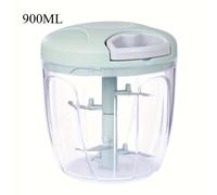 TEMU 900ml Picadora Manual con Cuchillas, Cuerpo de PP Duradero para - Herramienta Eficiente de Cocina para Cortar Carne y Verduras (Sin Necesidad de Electricidad)