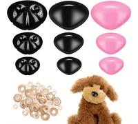 TEMU 90pcs de Seguridad para Grandes de Seguridad Rosas para Peluches de Muñecas de Crochet con Arandelas 11mm 15mm 20mm para Manualidades Muñecas Marionetas Accesorios de Oso de Peluche