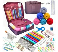 TEMU 95 piezas/set Kits de Ganchillo de Hilo, Ganchillos de Metal, Empuñadura Ergonómica , Melocotón, para Principiantes y Amantes del Ganchillo , para Todas