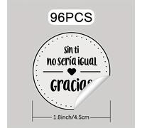 TEMU 96 piezas de pegatinas redondas españolas con de - " no sería Gracias" texto, , perfectas para envolver regalos, uso y favores, pegatinas para envolver regalos | Diseño | Pegatinas de , pegatinas