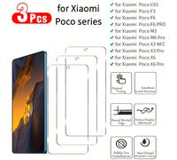 TEMU 9H para Xiaomi Poco C65 F3 F6 PRO Poco M3 M6 Pro Poco X3 NFC X3 Pro X6 X6 Pro accesorios protector de pantalla son compatibles con fundas de teléfono, vidrio templado antiarañazos