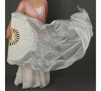 TEMU A large silk fan, handcrafted for belly dancing. , fits , and of polyester material. a prop for dance performances and practice, and is in the Chinese style.