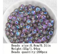 TEMU Abalorios y Surtidos de Abalorios 200/300 /4mm/6mm/8mm, cuentas oblatas de vidrio para collares, aretes y manualidades DIY