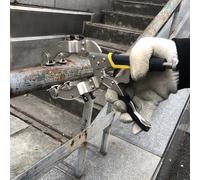 TEMU Abrazadera de tubería con almohadillas, abrazadera C de 11 pulgadas, acero al carbono para soldadura, para tubos de 2 a 3.54 pulgadas de diámetro, ideal para reparación automotriz y de tuberías