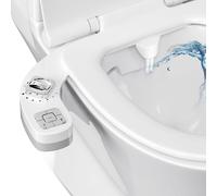 TEMU Accesorio para inodoro bidet, bidet de agua fría y caliente no eléctrico con boquilla de autolimpieza ( frontal y trasero), presión de agua ajustable, accesorio para inodoro bidet