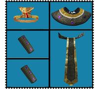 TEMU Accesorios de Disfraz Egipcio para Mujeres de Carnaval, Traje de Cosplay de Cleopatra, Conjunto para Fiestas, Representaciones Callejeras y Decoración