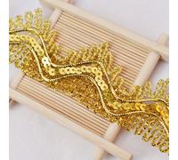 TEMU Accesorios de Encaje con Lentejuelas Triangulares Grandes Doradas y Plateadas para Ropa, Cortinas y Decoración Artesanal