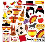 TEMU Accesorios para Cabina de Fotos con Temática Española, Decoraciones para Flamenco por Htabiol - y España