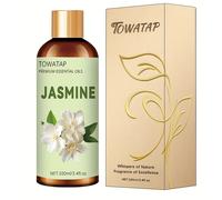 TEMU ACEITE DE JAZMÍN 100ml/3.4oz TOWATAP - Grado Premium Puro , Hidratante Multiusos para Cabello, Masaje, Difusores e Humidificadores, y Todo Tipo de Pelos, Aroma , Lujo para Velas, Unisex
