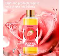 TEMU Aceite de Masaje para con Sabor a Fresa - Infundido en Ácido Hialurónico, Mejora la Suavidad y Elasticidade Beige | Absorción Rápida sin . Ideal Para Uso Diario e