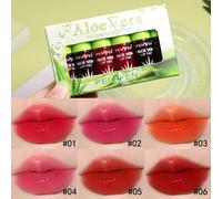 TEMU Aceite labial con color Aloe Vera de 6 unidades: labial hidratante y humectante, aceite labial hidratante de larga duración, para regalos de Navidad y Halloween.