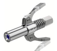 TEMU Acoplador de pistola de grasa 1pc - Boquilla de acoplamiento de acero inoxidable con mango, rápida, clasificado ,000 PSI, compatible con pistolas de grasa de aleación de aluminio y NPT de 1/8".