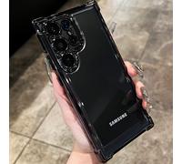 TEMU Acrílica Transparente de Lujo Antigolpes para for Samsung for Galaxy S25 S24 S23 S22 con Protección de Lente y Cubiertas