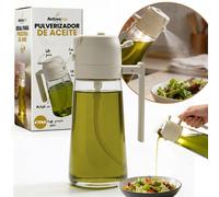 TEMU ActivoTex - Pulverizador Aceite Spray para Cocina y Dispensador de Aceite en Cristal de 470 ml Aceitera Spray Pulverizador de Niebla , ideal para freidora de aire, ensaladas y