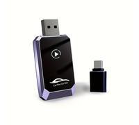 TEMU Adaptador Carplay Inalámbrico para iPhone - Cableado a Inalámbrico, Dongle de Control por Voz, Fácil de Usar, Funciona con Apple Carplay y Auto, Sin Batería