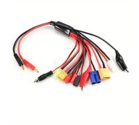 TEMU Adaptador Convertidor de Cable Cargador de Batería Multi Lipo RC 11 en 1 de 4.0 mm Igniter EC5 JST T/Xt60/Xt90/Mini Plug Wire Llingator Clip para B3 B6 B6AC Model Car Aircraft