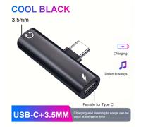 TEMU Adaptador de Audio USB-C a Jack 3.5mm con Chip DAC Digital y Carga - Amplificador Reductor de Ruido para iPhone 16/15 Pro Max/Plus, Xiaomi, OnePlus - Compatible con Auriculares y Audífonos