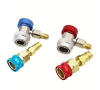 TEMU Adaptador de conector rápido R1234Yf, Kit de conector rápido de refrigerante R1234Yf, Adaptador de manguera de R1234Yf a R134A para lados y .