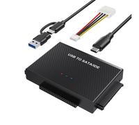 TEMU Adaptador de de Disco Duro IDE/SATA a USB 3.0, Kit Conversor de Recuperación de Ultra para IDE y SSD/HDD SATA de 2.5/3.5 (Alimentación no incluida)