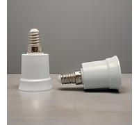 TEMU Adaptador de Portalámparas E14 a E27 de 2 piezas | Convertidor Ignífugo y Engrosado para Cableado de 85V-265V