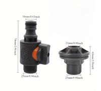 TEMU Adaptador de PVC duradero con válvula | Kit de conexión rápida para recolección de | Compatible con mangueras estándar EU/US, ideal para riego/acuarios/cubos de almacenamiento de agua al