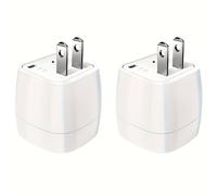 TEMU Adaptador de Viaje 1pc / 2pcs para EE. UU., Japón y China - Conector Compacto Femenino a Estándar Europeo , Adecuado para Pequeños Electrodomésticos o