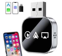 TEMU Adaptador Inalámbrico con Mejoras de 2026, con Wifi de 2.4/5Ghz y Wireless 5.0, Diseñado Exclusivamente para iPhone y CarPlay, una Conexión Rápida y Estable con un Diseño Compacto