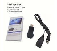 TEMU Adaptador Inalámbrico HDTV 1080P - , Espejo y Extensión, SmartSee para Cine en Casa, PPT, Educación, Fiestas - USB, Negro, Reuniones