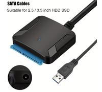 TEMU Adaptador SATA a USB 3.0, Cable Convertidor de Disco Duro Externo para HDD SSD de 2.5 y 3.5 Pulgadas