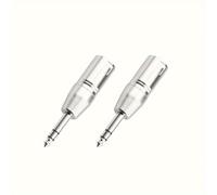 TEMU Adaptador TRS a de | Conector de audio XLR a 0.25 pulgadas/6., compatible con estéreo, micrófono, mezclador, metal plateado, XAHPOWER