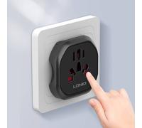 TEMU Adaptador Universal de Enchufe de Viaje EU Paises | 100-250V | 2500W | Compacto y Seguro