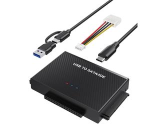 TEMU Adaptador USB 3.0 a IDE SATA, de Disco Duro SSD Convertidor de Transferencia de para HDD SSD IDE SATA de 2.5" 3.5" (Sin Adaptador de Corriente)