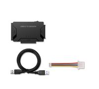 TEMU Adaptador USB 3.0 a IDE y SATA, de Disco Duro Externo Convertidor para Discos Duros HDD/SSD de 2.5"/3.5", Adaptador de Corriente No Incluido