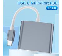 TEMU Adaptador USB-C a HDTV Multifunción con Puerto Tipo C de 100W PD y Puerto USB-A 3.0, Convertidor para Laptops, MacBook, iPad, iPhone 15/16, Tabletas, Nintendo Switch, etc., Soporte 4K