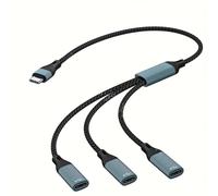 TEMU Adaptador USB Tipo C , Divisor Múltiple OTG, Transferencia de , Puerto Tipo-C de Carga, Conector de Cable, 3/2 Puertos