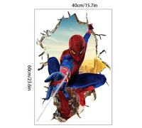 TEMU Adhesivo de Pared en 3D de Marvel Spider-Man - Diseño de Superhéroe, Material Plástico Duradero, Decorativo Extraíble para Sala y Dormitorio, Regalo Ideal para Inauguración de Casa