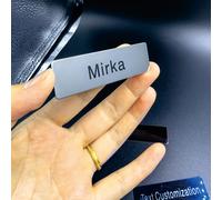 TEMU Adhesivo para buzón de acero inoxidable, placa de grabada con láser personalizada, material metálico duradero, accesorio decorativo para buzón de exterior
